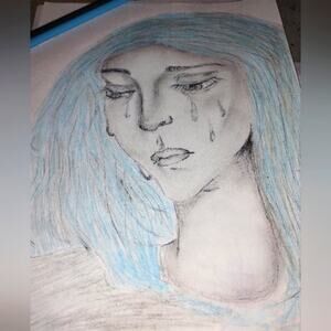 Hand sketched (lady of sorrows).